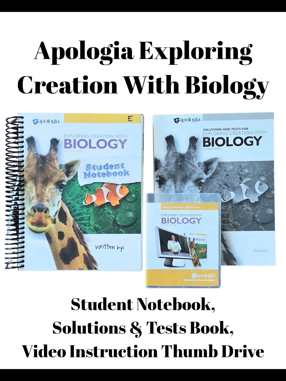 Apologia Exploring Creation with Biology Set of 3 Items Homeschool Curriculum